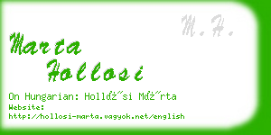 marta hollosi business card
